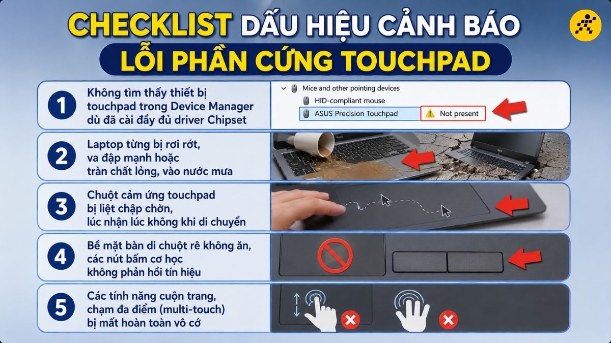 Checklist dấu hiệu cảnh báo lỗi phần cứng Checklist dấu hiệu cảnh báo lỗi phần cứng