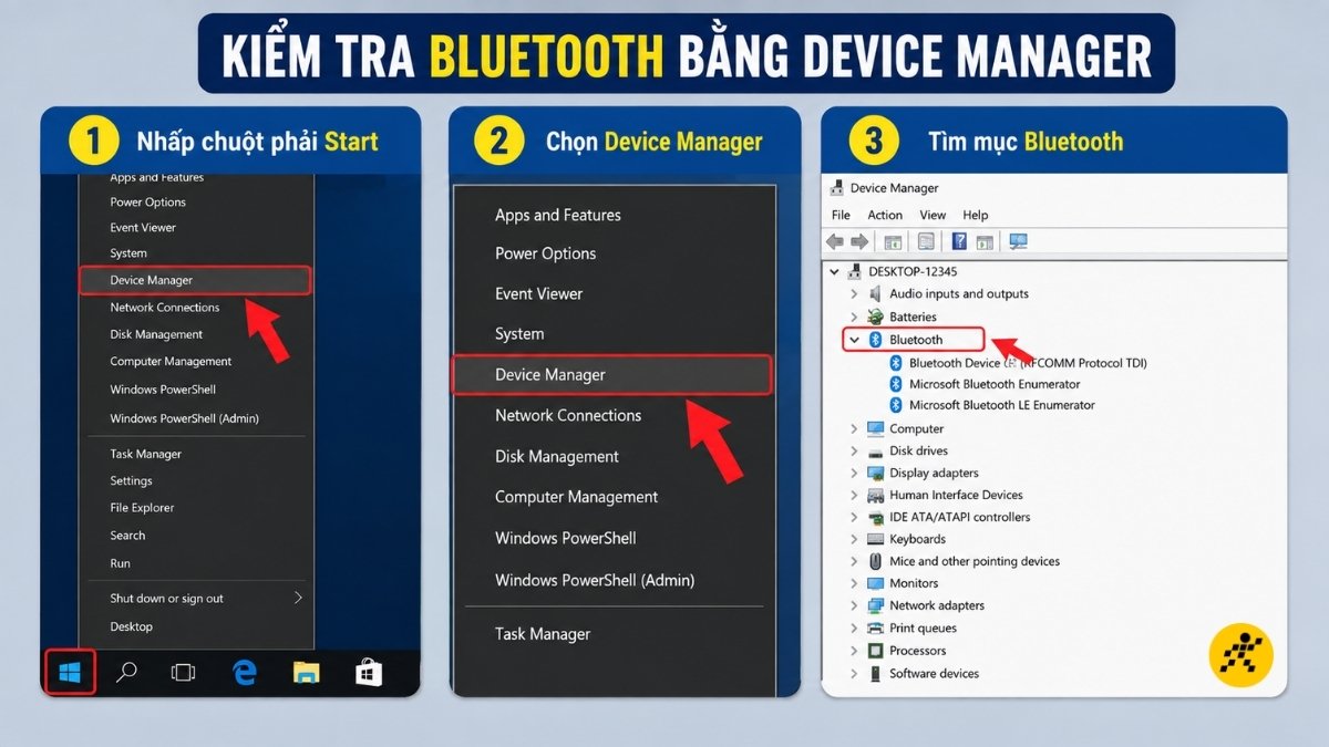 Kiểm tra sâu bằng Device Manager Kiểm tra sâu bằng Device Manager
