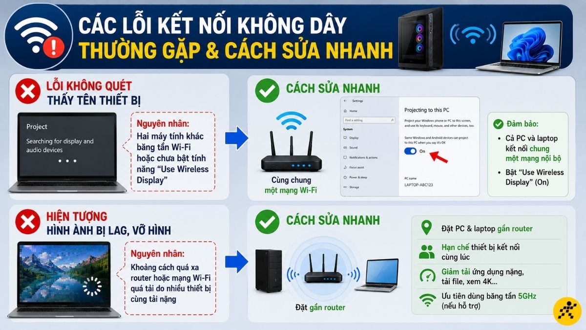 Các lỗi kết nối không dây thường gặp và cách sửa Các lỗi kết nối không dây thường gặp và cách sửa