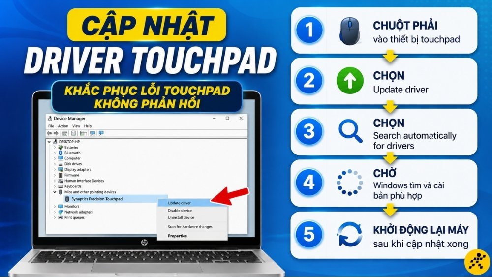 Cập nhật driver touchpad Cập nhật driver touchpad