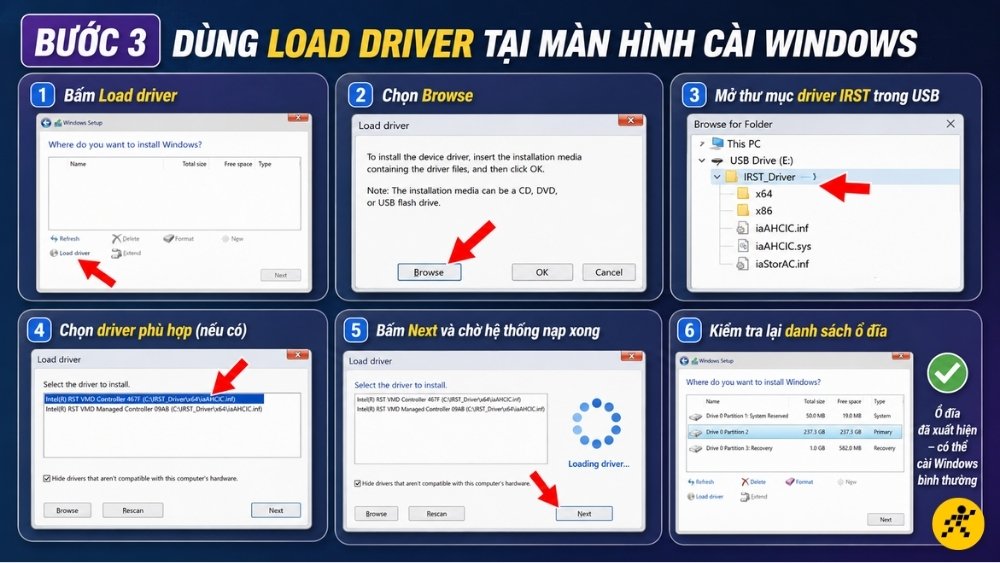 D&ugrave;ng Load driver tại m&agrave;n h&igrave;nh c&agrave;i Windows
