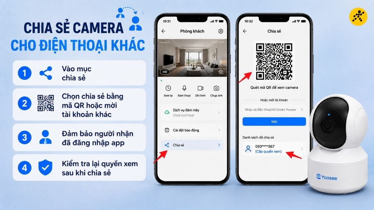 Chia sẻ camera cho điện thoại khác Chia sẻ camera cho điện thoại khác