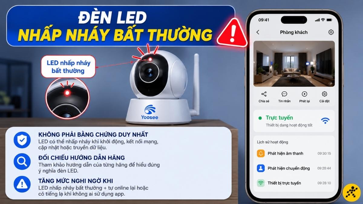 Đèn LED nhấp nháy bất thường