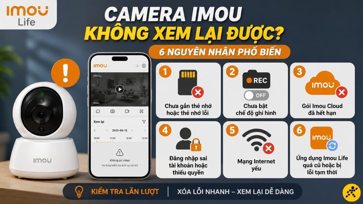 Nguyên nhân camera Imou không xem lại được