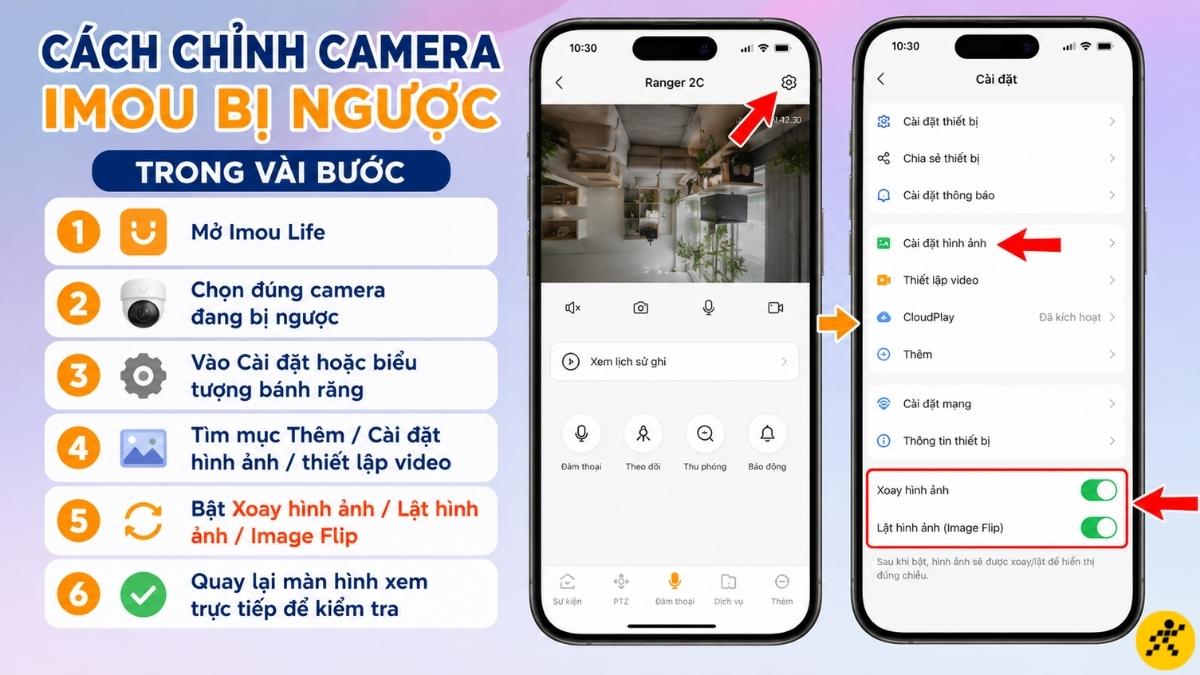 Cách chỉnh camera Imou bị ngược trong vài bước