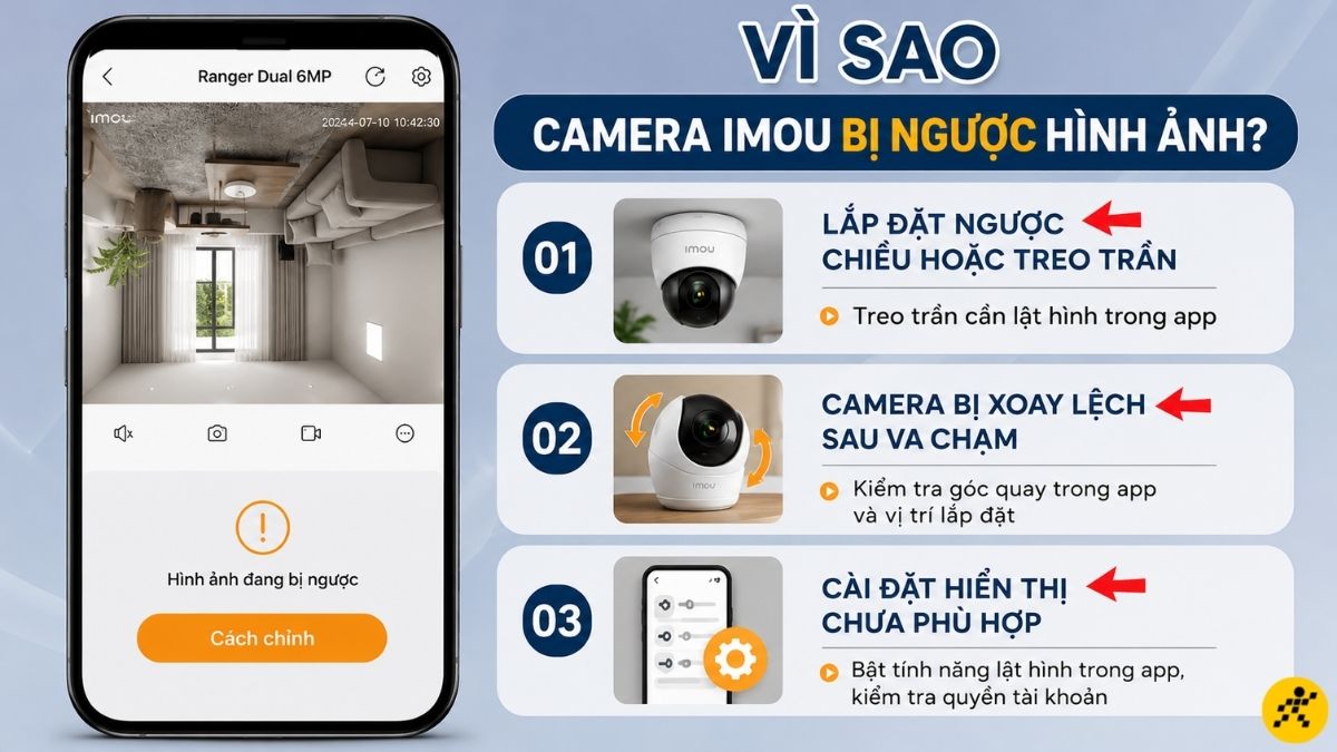 Nguyên nhân camera Imou bị ngược hình ảnh