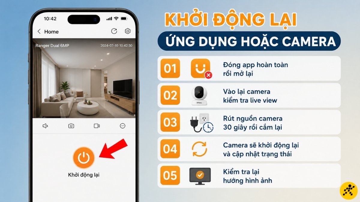 Khởi động lại ứng dụng hoặc camera