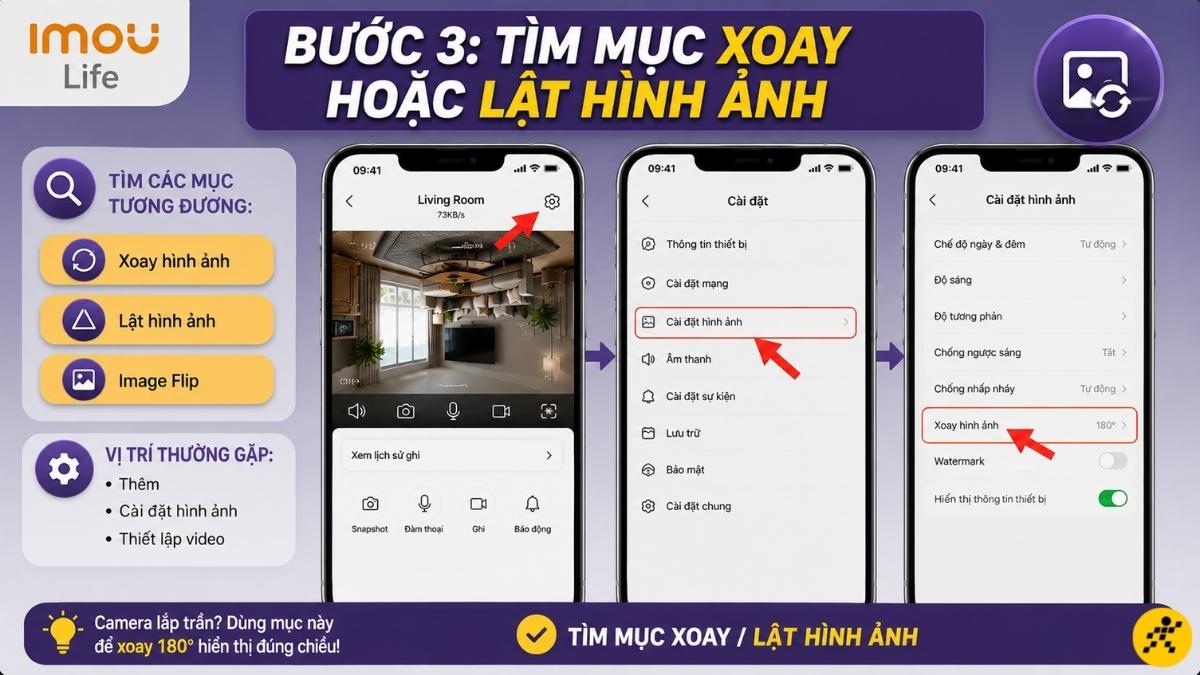 Tìm mục xoay hoặc lật hình ảnh