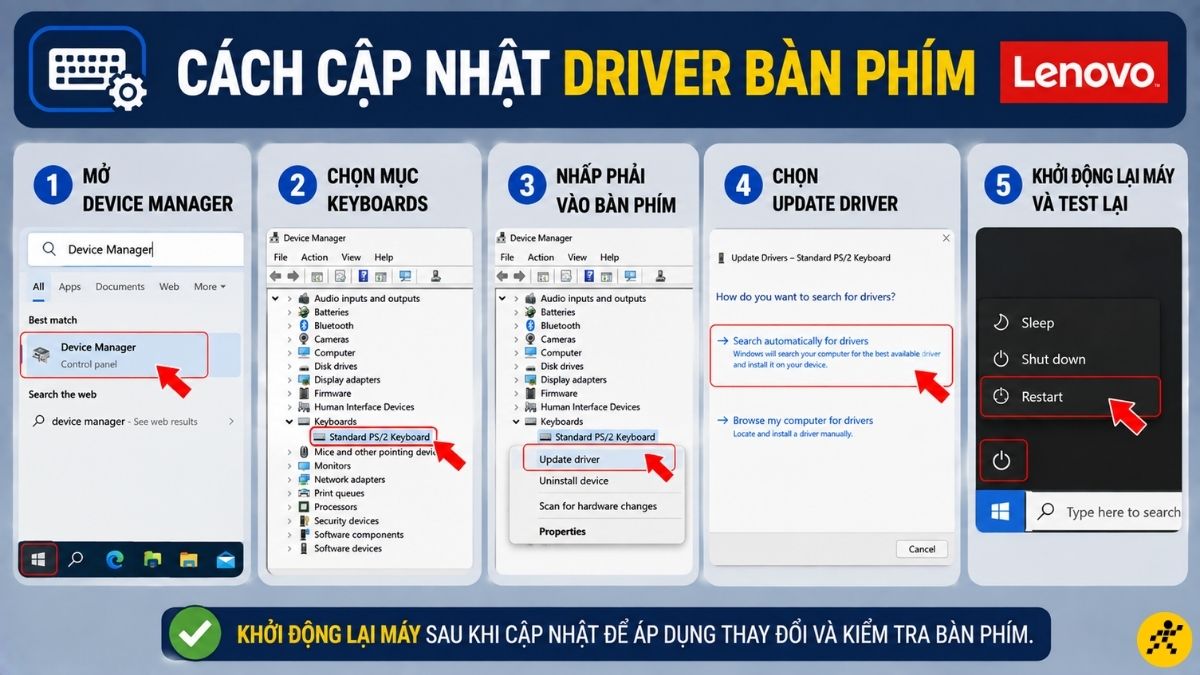 Cách cập nhật driver bàn phím Cách cập nhật driver bàn phím