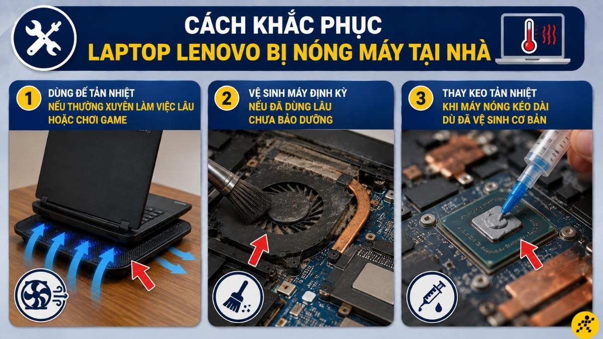 Cách khắc phục laptop Lenovo bị nóng máy tại nhà Cách khắc phục laptop Lenovo bị nóng máy tại nhà