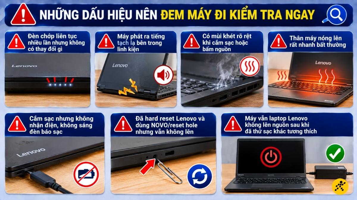 Những dấu hiệu nên đem máy đi kiểm tra ngay Những dấu hiệu nên đem máy đi kiểm tra ngay