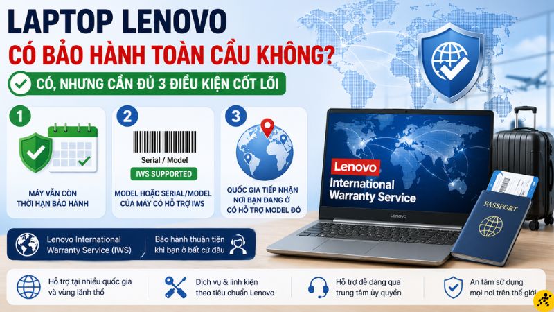 Laptop Lenovo có bảo hành toàn cầu Laptop Lenovo có bảo hành toàn cầu