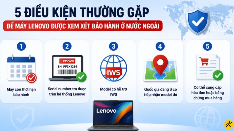 5 điều kiện thường gặp để máy Lenovo được xem xét bảo hành ở nước ngoài 5 điều kiện thường gặp để máy Lenovo được xem xét bảo hành ở nước ngoài