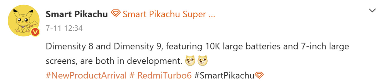 Dòng Redmi Turbo 6 Với Chip Dimensity 8 Và 9 Đang Được Phát Triển Dòng Redmi Turbo 6 Với Chip Dimensity 8 Và 9 Đang Được Phát Triển