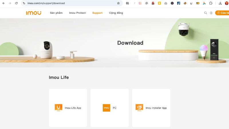 Truy cập trang web IMOU Life