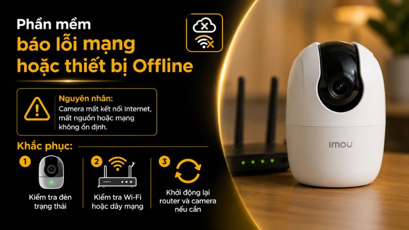 IMOU Life b&aacute;o lỗi camera Offline