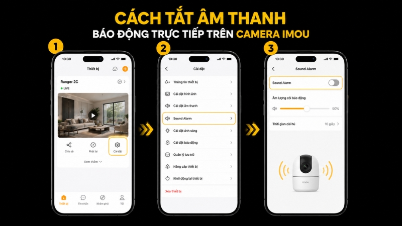 Tắt thông báo trên camera Tắt thông báo trên camera