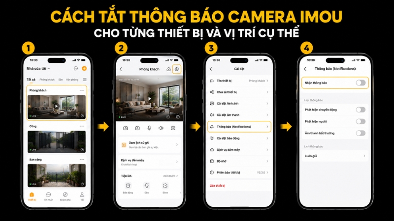 Tắt thông báo theo vị trí cụ thể Tắt thông báo theo vị trí cụ thể
