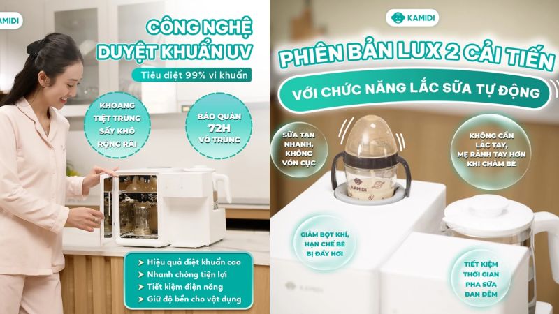 Máy tiệt trùng bình sữa sở hữu nhiều điểm nổi bật Máy tiệt trùng bình sữa sở hữu nhiều điểm nổi bật