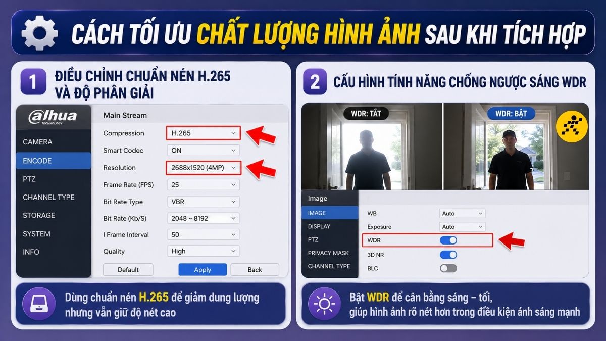 Cách tối ưu chất lượng hình ảnh sau khi tích hợp Cách tối ưu chất lượng hình ảnh sau khi tích hợp