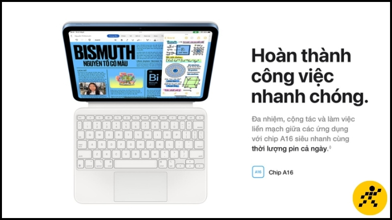 iPad A16 hoạt động ổn định với các tác vụ cơ bản iPad A16 hoạt động ổn định với các tác vụ cơ bản