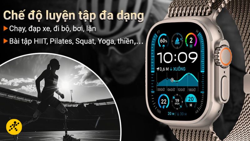 Apple Watch Ultra 2 dành riêng cho thể thao và phiêu lưu với GPS chuẩn xác, ấn tượng Apple Watch Ultra 2 dành riêng cho thể thao và phiêu lưu với GPS chuẩn xác, ấn tượng