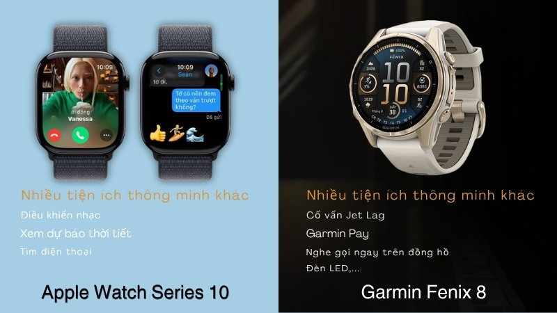 Cả 2 đồng hồ th&ocirc;ng minh đều sở hữu nhiều hệ thống tiện &iacute;ch th&ocirc;ng minh