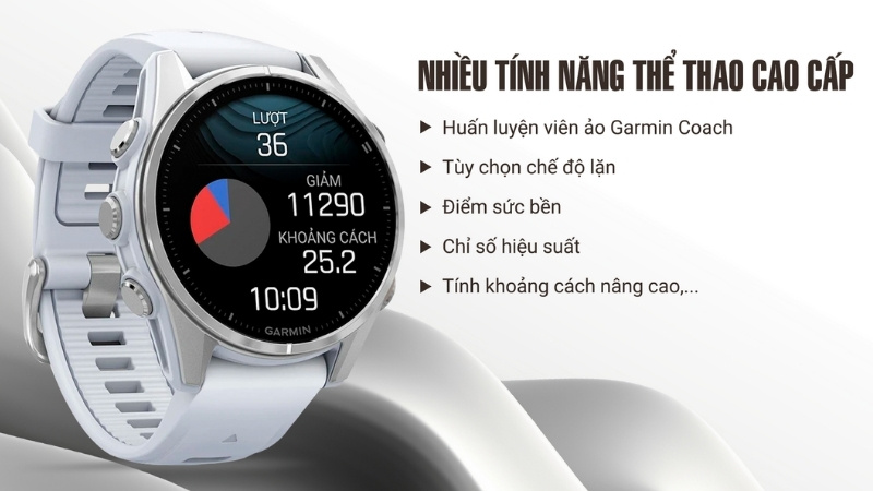 Các tính năng thể thao cao cấp trên Garmin Fenix 8 Các tính năng thể thao cao cấp trên Garmin Fenix 8