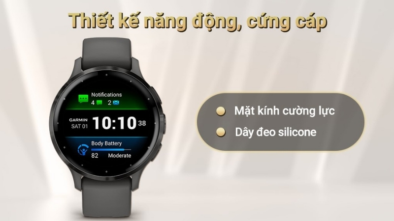 Garmin Venu 3S với thiết kế mỏng nhẹ tối giản Garmin Venu 3S với thiết kế mỏng nhẹ tối giản