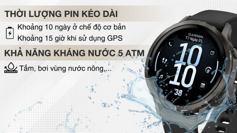 Garmin Venu 4 có chu kỳ pin kéo dài liên tục lên đến 12 ngày ở chế độ cơ bản Garmin Venu 4 có chu kỳ pin kéo dài liên tục lên đến 12 ngày ở chế độ cơ bản