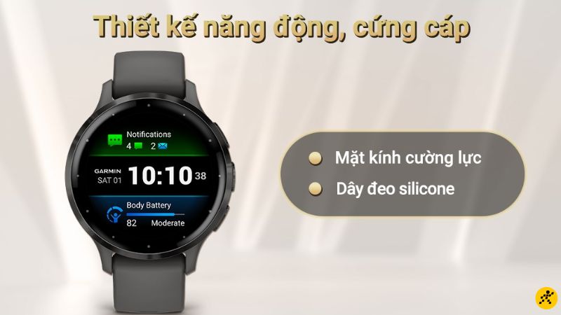 Garmin Venu 3S sở hữu phom dáng mặt số tròn 41mm Garmin Venu 3S sở hữu phom dáng mặt số tròn 41mm