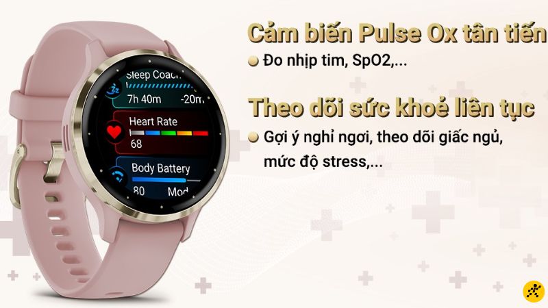 Garmin Venu 3S hỗ trợ theo dõi sức khỏe liên tục Garmin Venu 3S hỗ trợ theo dõi sức khỏe liên tục