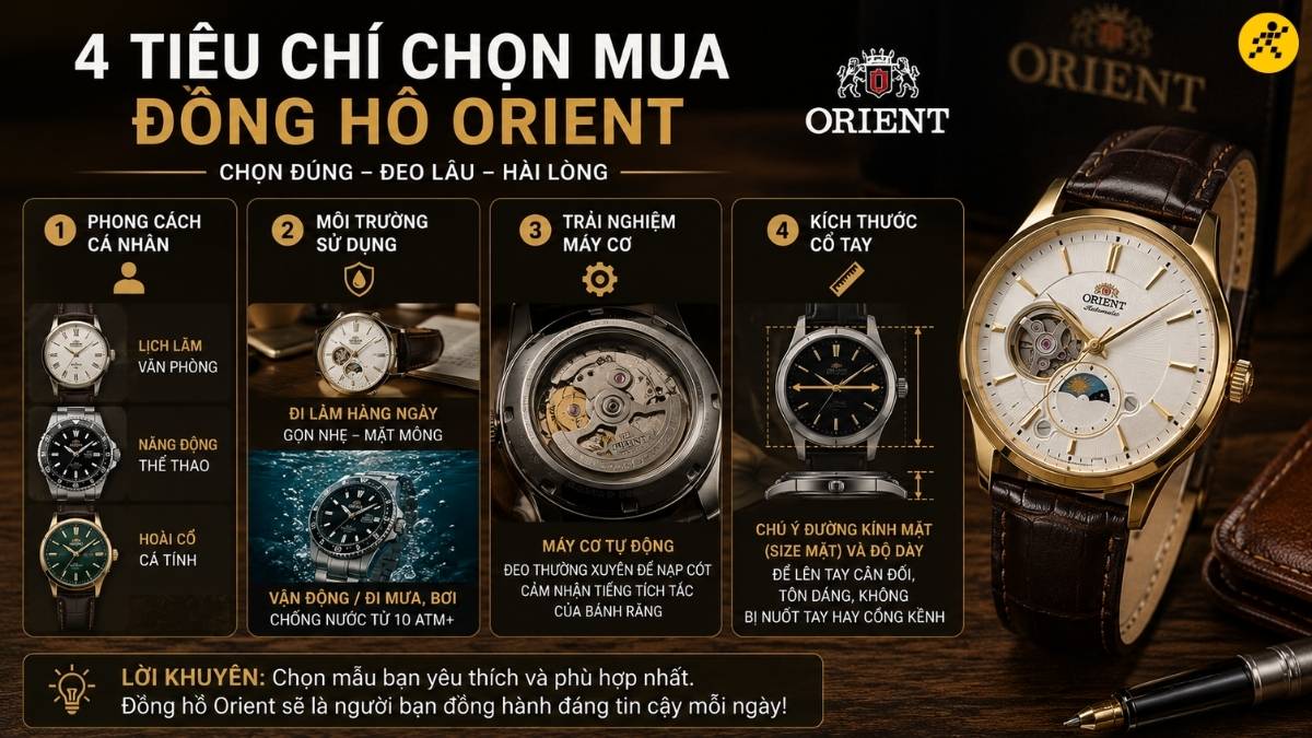 Tiêu chí chọn mua đồng hồ Orient Tiêu chí chọn mua đồng hồ Orient