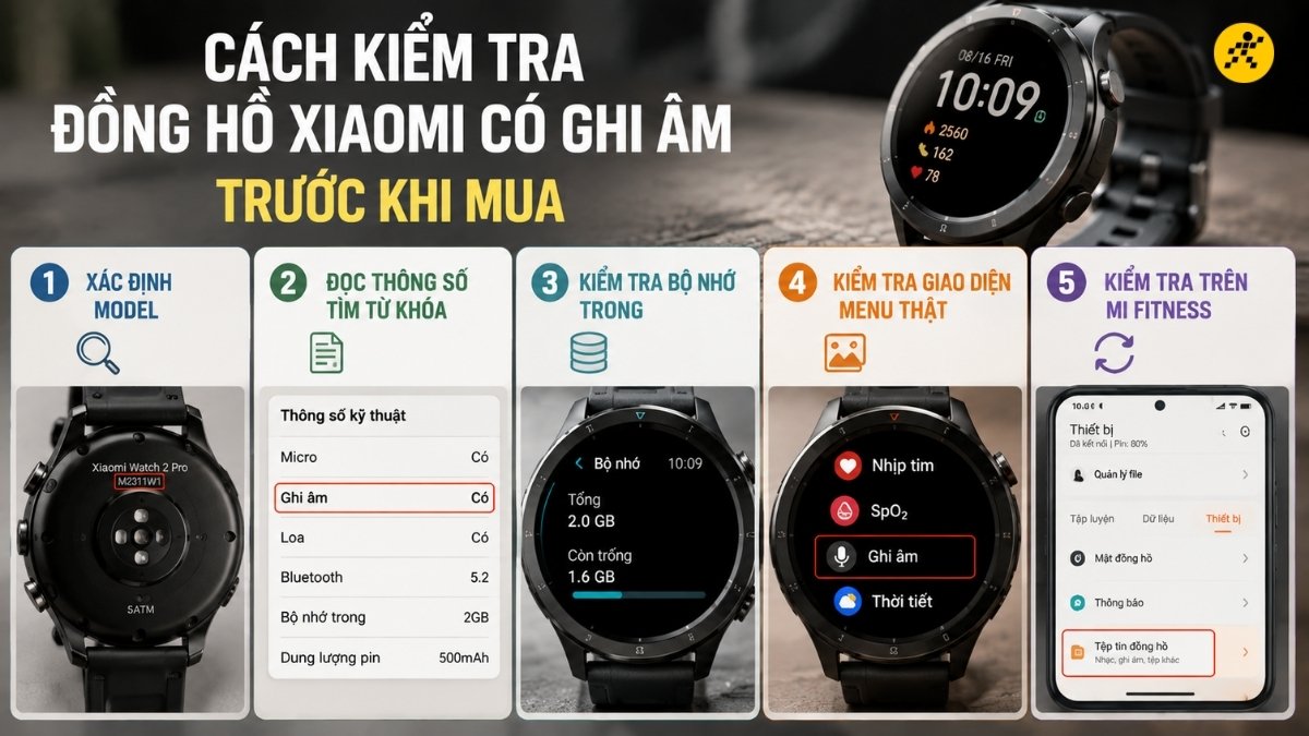 Cách kiểm tra đồng hồ Xiaomi có ghi âm không Cách kiểm tra đồng hồ Xiaomi có ghi âm không