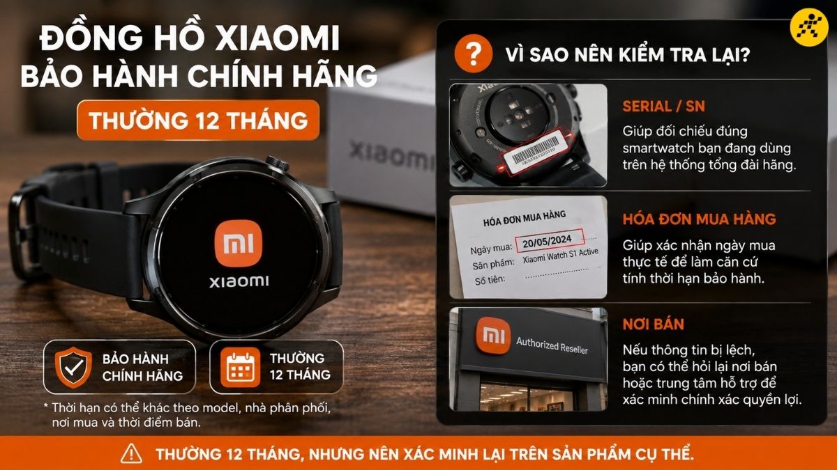 Đồng hồ Xiaomi tại Việt Nam thường được bảo hành chính hãng 12 tháng Đồng hồ Xiaomi tại Việt Nam thường được bảo hành chính hãng 12 tháng