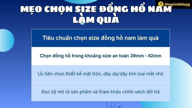 Mẹo chọn size đồng hồ nam làm quà Mẹo chọn size đồng hồ nam làm quà