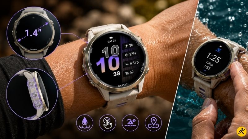 Garmin Forerunner 970 có thiết kết mặt đồng hồ tròn 47mm Garmin Forerunner 970 có thiết kết mặt đồng hồ tròn 47mm