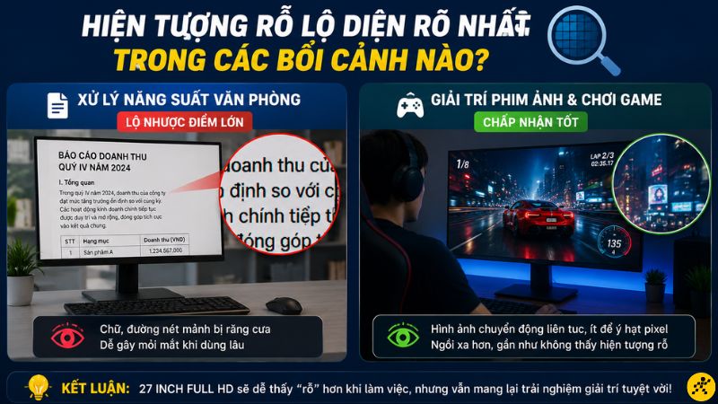 Trải nghiệm thị giác sẽ dao động tùy thuộc vào bối cảnh Trải nghiệm thị giác sẽ dao động tùy thuộc vào bối cảnh