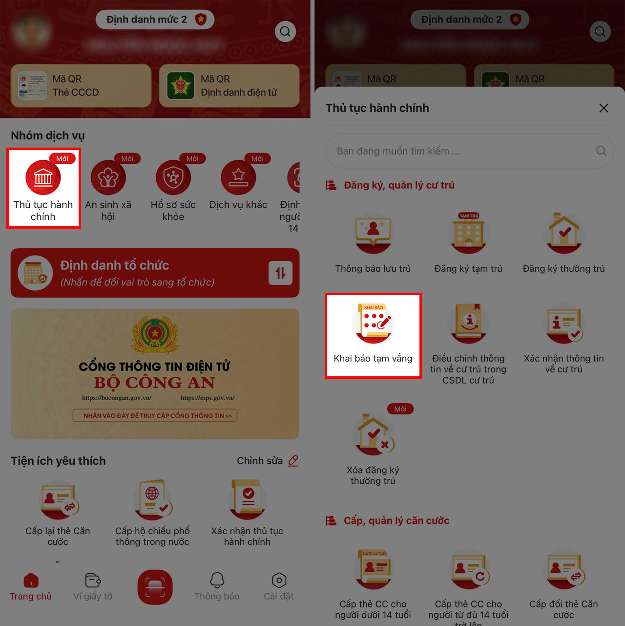 Cách Khai Báo Tạm Vắng Trên Vneid