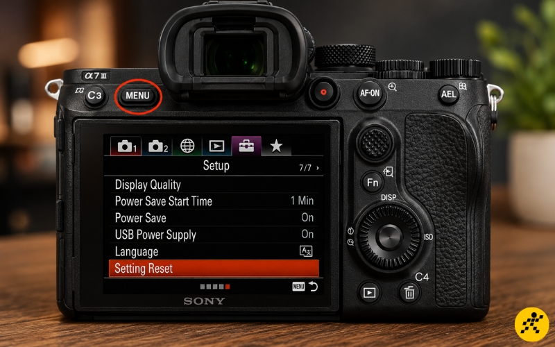 Mở phần Reset Setting trong Menu Mở phần Reset Setting trong Menu