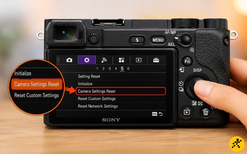 Chọn Camera Settings Reset nếu muốn reset lại thông số chụp Chọn Camera Settings Reset nếu muốn reset lại thông số chụp