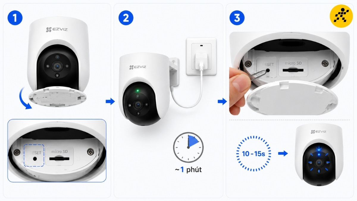 Reset camera EZVIZ H8C Pro chi tiết Reset camera EZVIZ H8C Pro chi tiết