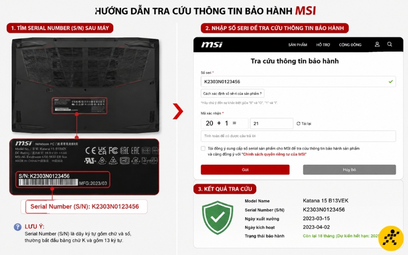 Kiểm tra thông tin bảo hành trên web hãng Kiểm tra thông tin bảo hành trên web hãng