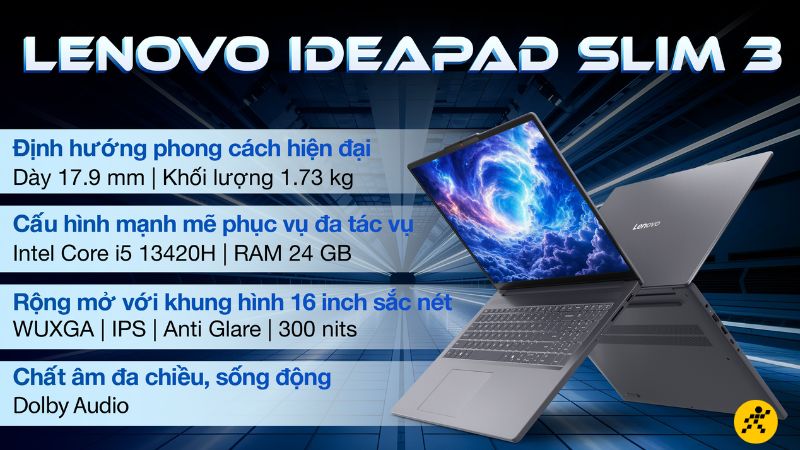 Điểm nổi bật dòng Laptop Lenovo IdeaPad Slim 3 Điểm nổi bật dòng Laptop Lenovo IdeaPad Slim 3