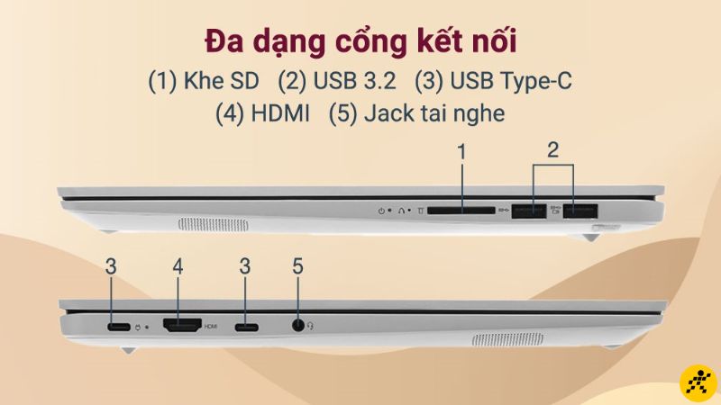 Trang bị đầy đủ các cổng kết nối thuận tiện sử dụng Trang bị đầy đủ các cổng kết nối thuận tiện sử dụng
