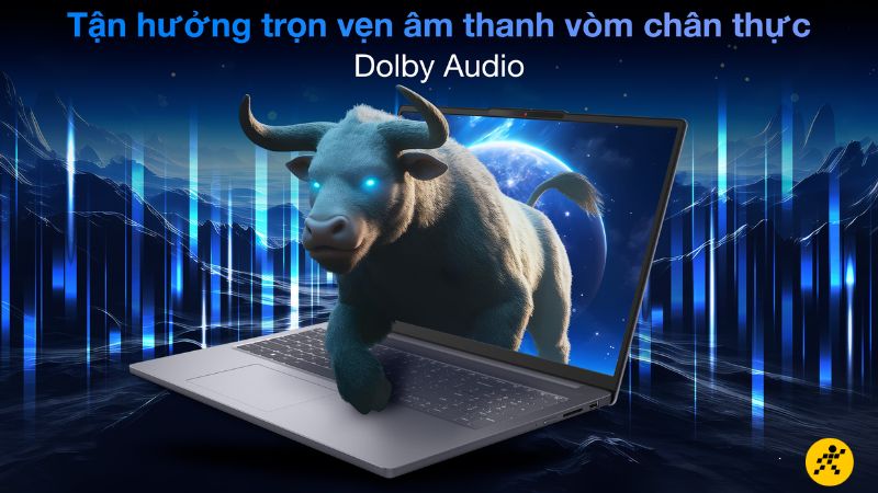 Laptop Lenovo Ideapad Slim 3 có âm thanh chân thực, sống động Laptop Lenovo Ideapad Slim 3 có âm thanh chân thực, sống động