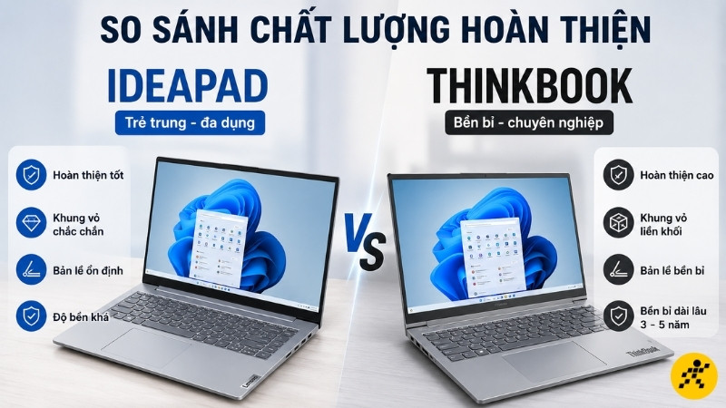Chất lượng hoàn thiện vỏ máy và độ bền bỉ dài lâu Chất lượng hoàn thiện vỏ máy và độ bền bỉ dài lâu