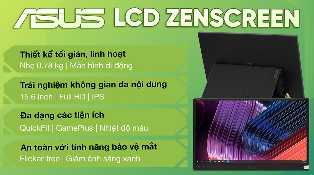 ASUS ZenScreen MB166C cho công việc văn phòng ASUS ZenScreen MB166C cho công việc văn phòng