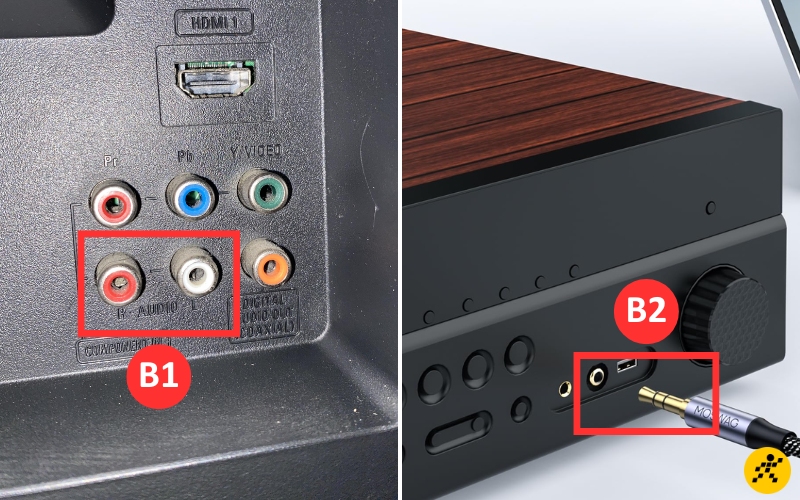 Cách sử dụng cáp chuyển đổi audio RCA trên tivi và loa vi tính Cách sử dụng cáp chuyển đổi audio RCA trên tivi và loa vi tính