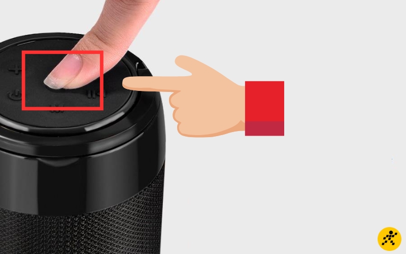 Nhấn giữ nút chức năng để kích hoạt chế độ dò tìm của loa Nhấn giữ nút chức năng để kích hoạt chế độ dò tìm của loa